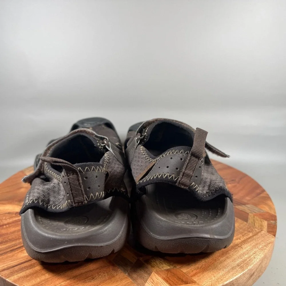 Crocs Swiftwater Mesh Sandal Mens 11 Espresso Black Water Shoes 15041